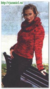 О вязании 2012-10-14_014510-171x300 Красный свитер, вязанный спицами  Новости Свитер Спицы